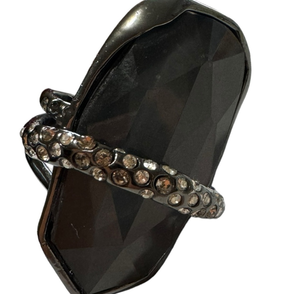 Alexis Bittar Miss Havisham Orbiting Crystal Cocktail Doublet Ring - Picture 9 of 10